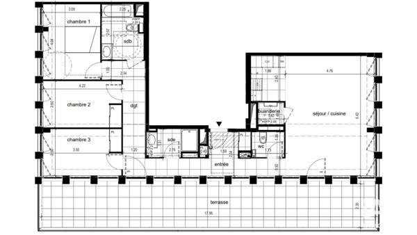 Appartement à vendre 4 pièces 101 m² Lyon 3