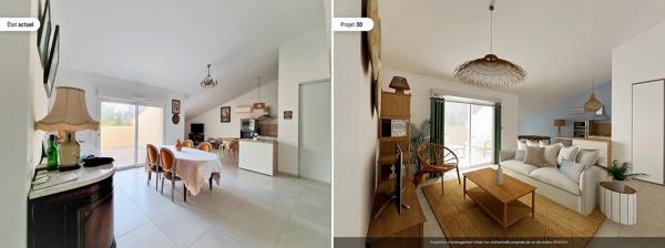 Sanary-sur-Mer (83110) APPARTEMENT 3 PIECES (T3) - 2E DERNIER ETAGE, TERRASE & DOUBLE GARAGE - SANARY-SUR-MER (83110)