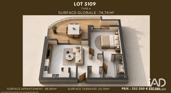 Appartement (neuf) à vendre 5 pièces 49 m² Saumur