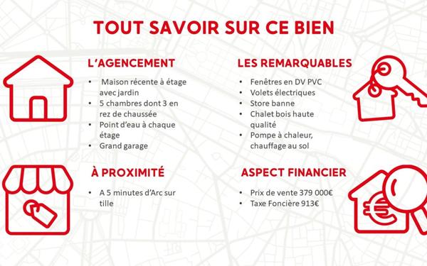 Maison à vendre    6 pièces •  Arc-sur-Tille