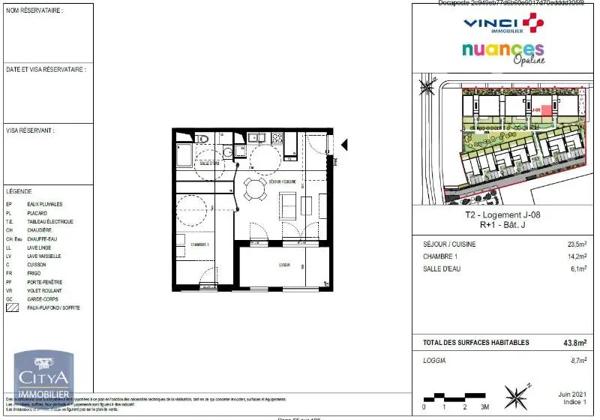Appartement à louer 2 pièces 43.8m² Toulouse (31100)