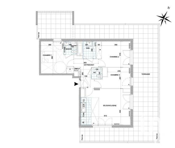Appartement 4 pièces de 83 m² à Pontault-Combault (77340)