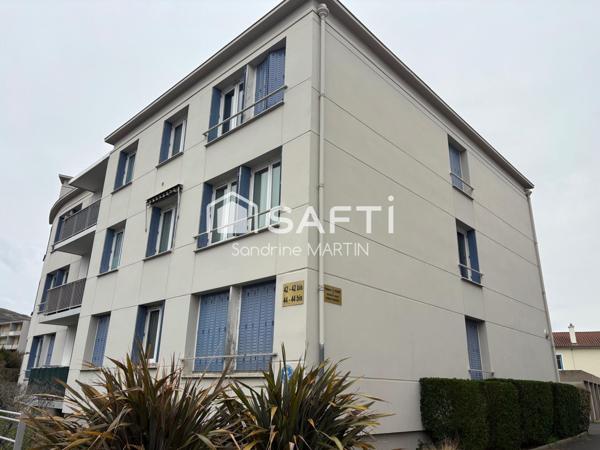 Appartement T3, 65m2, cave, garage