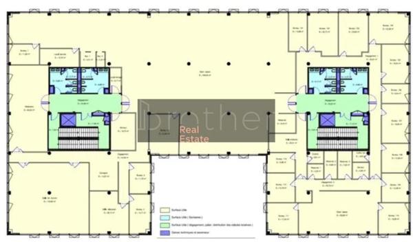Bureau de 2950 m² à louer à Bordeaux Ouest-Merignac