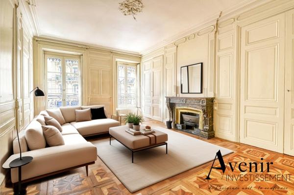 Appartement T4 de 137m² dans un superbe immeuble ancien avec ascenseur Lyon 6ème métro Foch Lyon