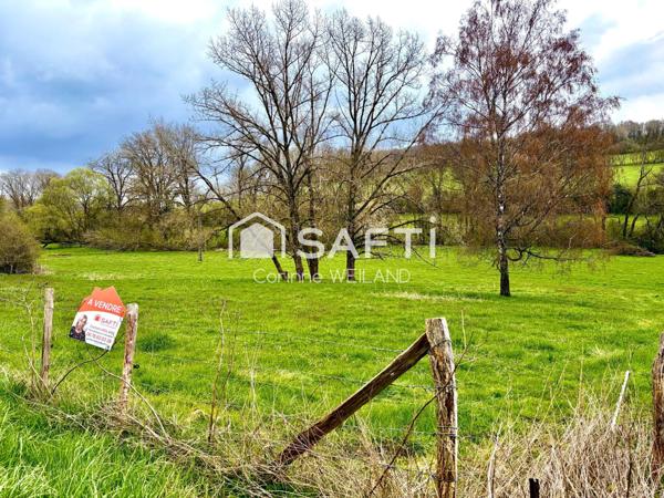 Beau terrain à bâtir  avec façade de 24 m - Plus de 14 ares constructibles. Arrière donnant sur la forêt