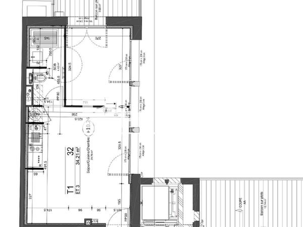 Location Studio 34.21 m² - 170 BOULEVARD VICTOR HUGO Lille 59000