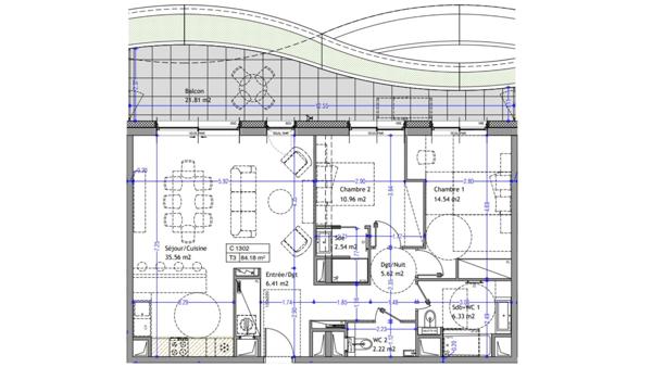 Appartement à vendre 3 pièces 84 m² Aix-les-Bains