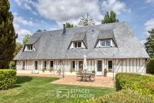 Longère normande revisitée avec jardin et dépendance