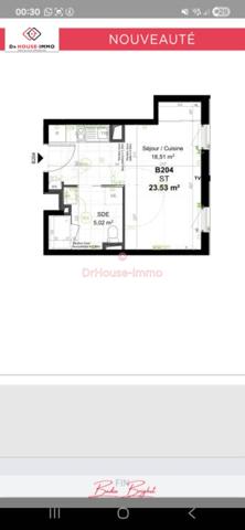 Appartement à vendre 1 pièce de 23 m²