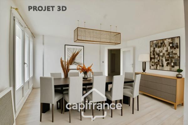 Appartement T4 lumineux avec balcon plein sud, et stationnement privatif