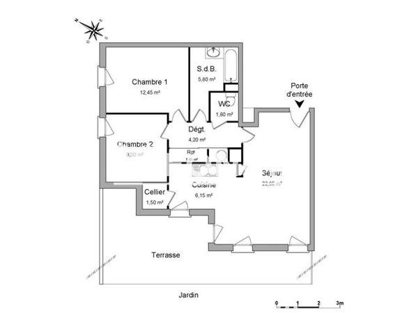 Location Appartement 3 pièces 65.7 m² - 51 RUE DES PONTS DE CE Angers 49000