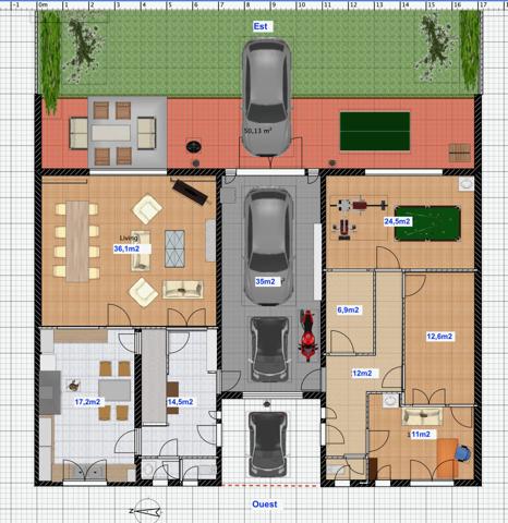 Maison d'architecte avec local professionnel indépendant (idéal professions libérales)