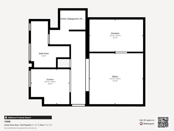 Appartement PALAISEAU 2 pièces 42.17 m²
