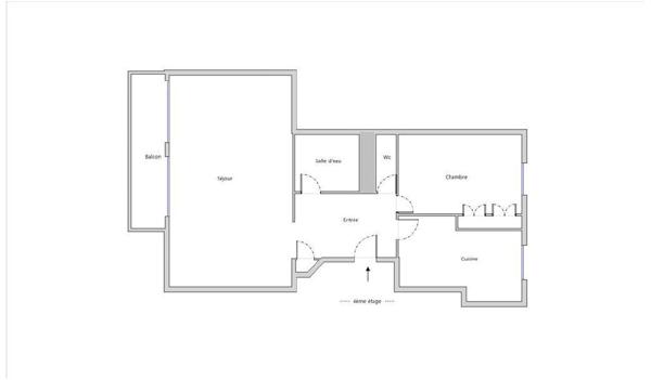 Appartement Boulogne Billancourt 2-3 pièces 66.20 m²