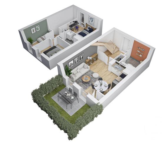 Maison à vendre  4 pièces - 76,84 m2 EQUIHEN PLAGE - 62