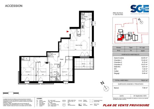 Appartement
                                                                                                                                                                                                                                                                                                                        4 pièce(s)                                                                                                                                                                                                          3 chambre(s)                                                                                                                                                                                                          79.91  m²