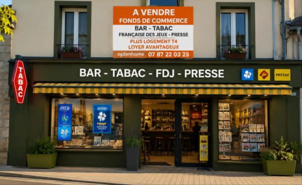 Fonds de commerce Bar – Tabac – Française des Jeux – Presse – Emplacement n°1 – Redon (35)