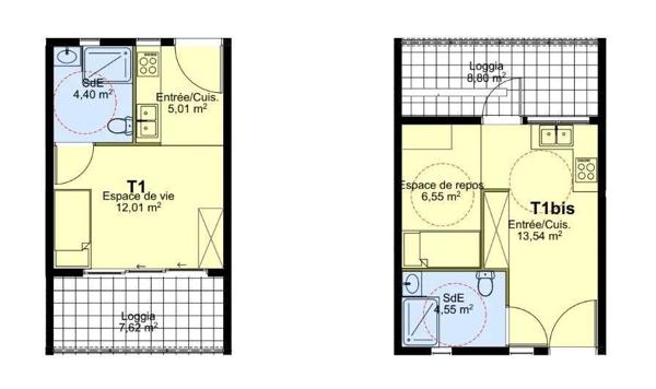 DPT GUYANE, à vendre RÉMIRE-MONTJOLY Appartement T1 neuf de 21 m2