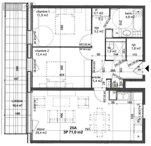 Appartement à louer à Reims dans la Marne (51100), ref : 51067-L58   
Centre et Grand Centre