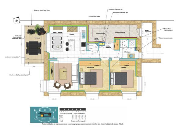 Appartement Concarneau 3 pièces 60,84 m2 avec terrasse et parking