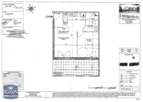 Appartement à louer 2 pièces 42.25m² Bruges (33520)
