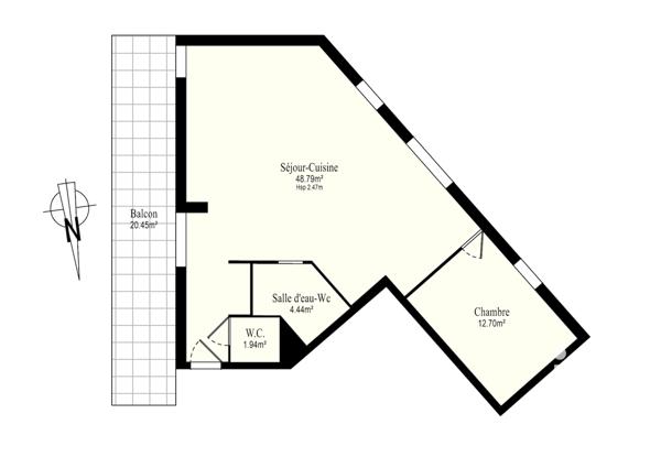 Appartement à vendre 3 pièces 68 m² Nanterre