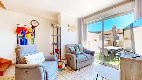 Maison traversante, 3 chambres, terrasses, garage