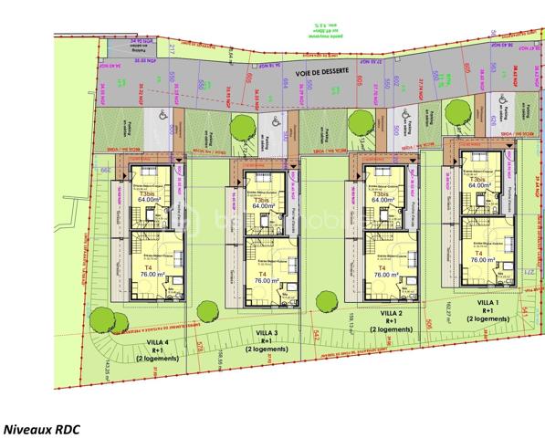 À saisir terrain constructible de 1771m² sur la commune du Boucau.

Projet déjà réalisé pour 4 maisons avec chacune 2 logements
soit un total de 8 logements avec jardin.
PC accordé et purgé de tout recours.
Viabilisation en bordure - Assainissement collectif.

Sur demande projet complet + plans après un premier contact
téléphonique.

Je suis à votre écoute 7jours/7, je m'adapte à votre planning.