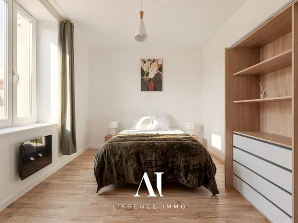 Appartement T2 vendu meublé, entièrement rénové. Centre-ville Oyonnax 01100