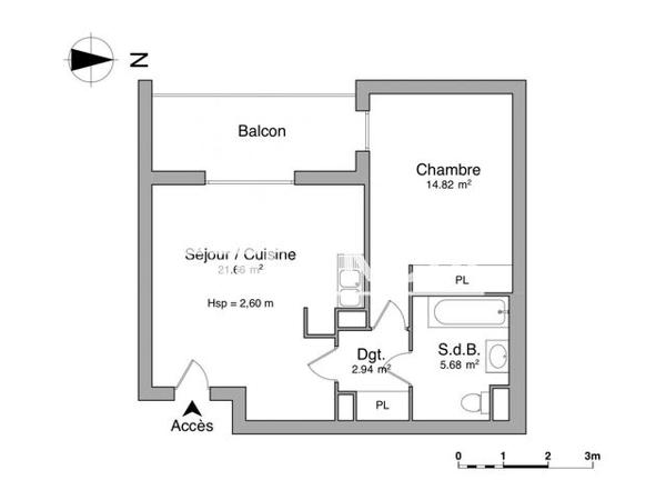Location Appartement 2 pièces 45.1 m² - 6 & 8 RUE MOURRE 2 RUE DE LA SOLIDARITE Avignon 84000