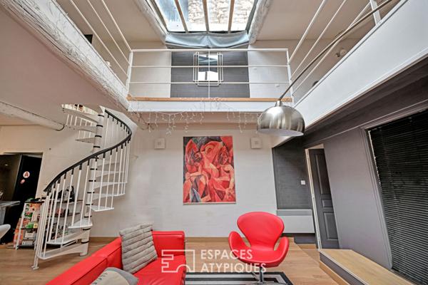 Duplex lumineux et sa verrière en coeur de ville