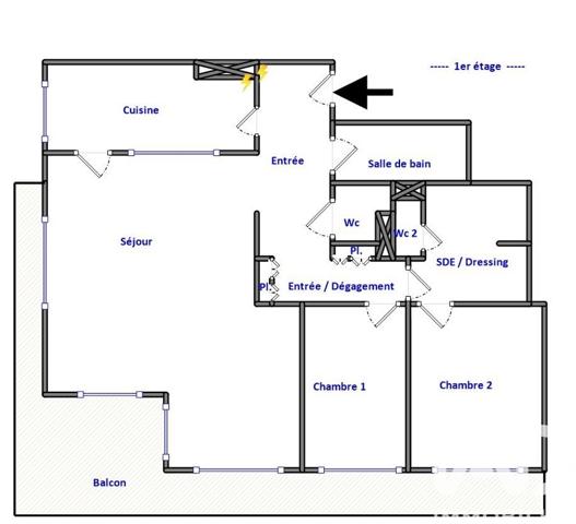 Appartement à vendre 4 pièces 95 m² Villennes-sur-Seine