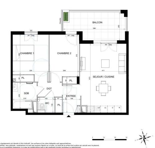 Appartement à vendre 3 pièces 64 m² Vallauris