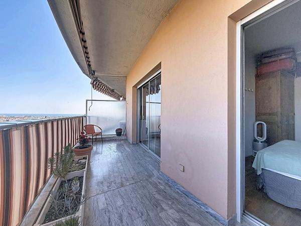 Nice Duplex 3 pièces avec vue mer, terrasses et garage 