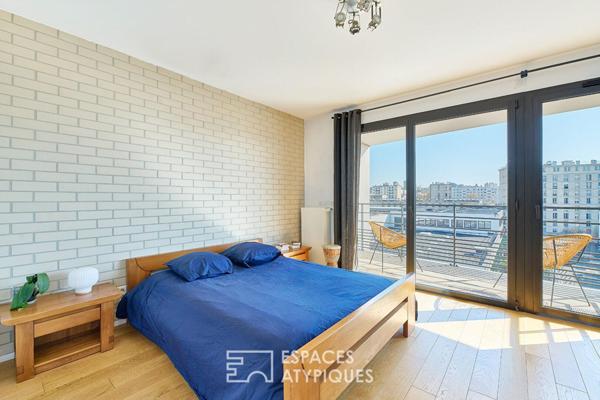 Duplex en dernier étage avec terrasses sur le Canal