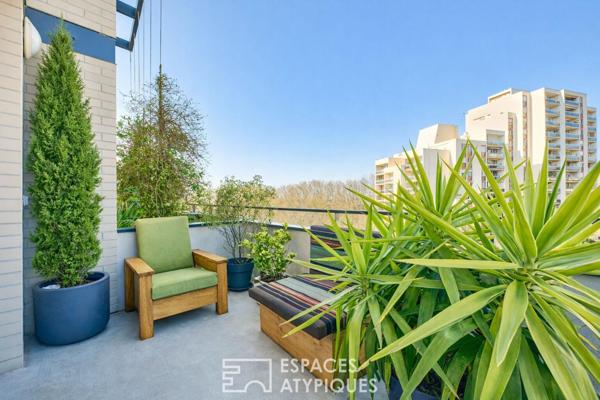 Duplex en dernier étage avec terrasses sur le Canal