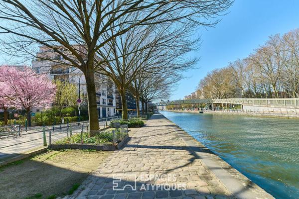 Duplex en dernier étage avec terrasses sur le Canal