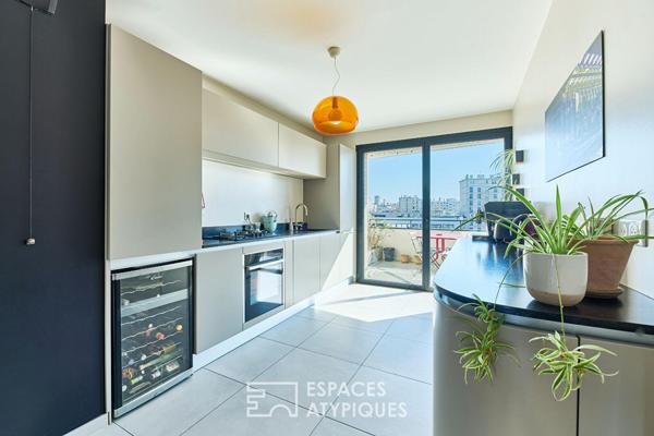 Duplex en dernier étage avec terrasses sur le Canal