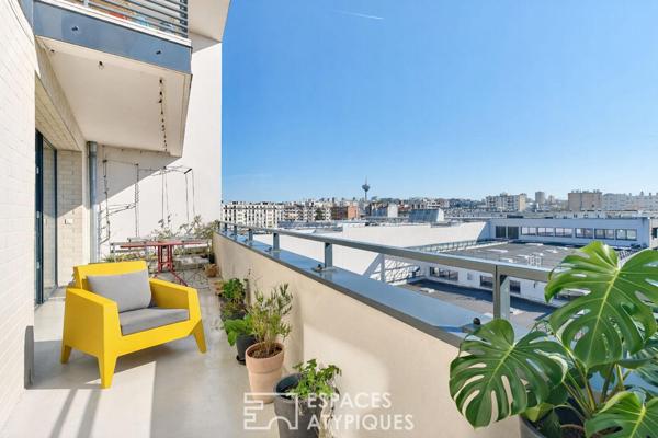 Duplex en dernier étage avec terrasses sur le Canal