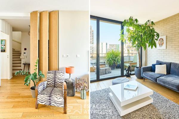 Duplex en dernier étage avec terrasses sur le Canal