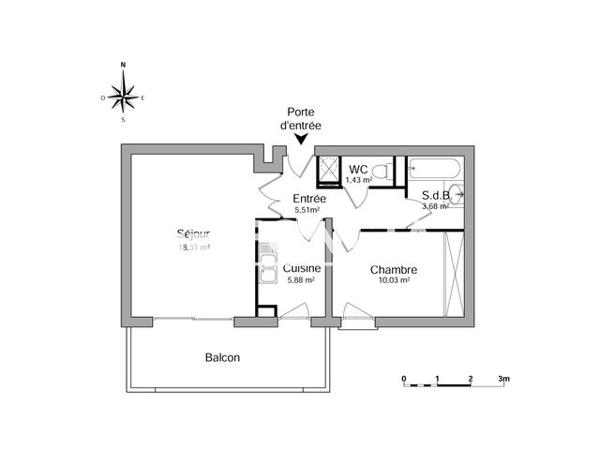 Location Appartement 2 pièces 44.9 m² - 44 RUE DE VERDUN Marseille 13005