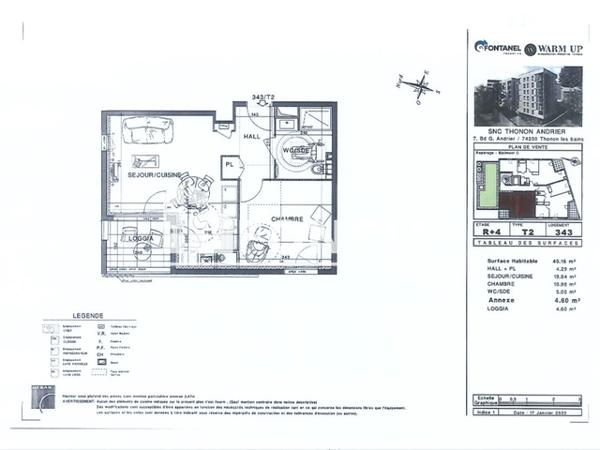 Location Appartement 2 pièces 40.16 m² - LE LEMAN Thonon-les-bains 74200