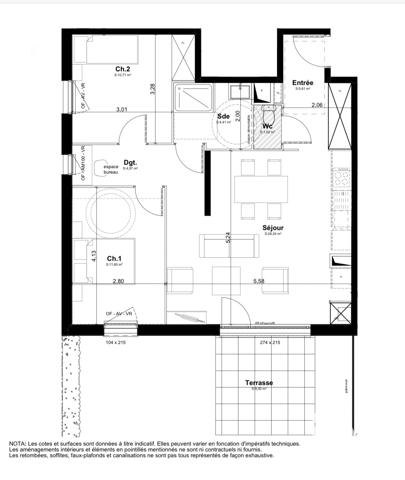 Appartement à vendre 3 pièces 66 m² Pluneret