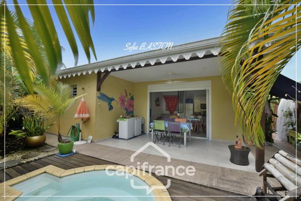 Les Trois-Îlets – Maison T3 -piscine– 200 m plage – 61 m² Hab. – Terrain plat 279 m² (972) - A vendre
