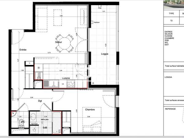 Location Appartement 2 pièces 55.81 m² - 201 RUE DE LA POULE ROUSSE Evry 91000