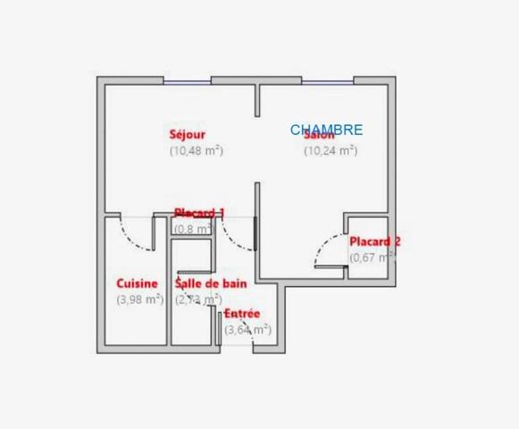 Appartement type T1 centre Moutiers à  renover