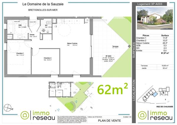 Appartement en frais réduits à BRETIGNOLLES SUR MER (85470)