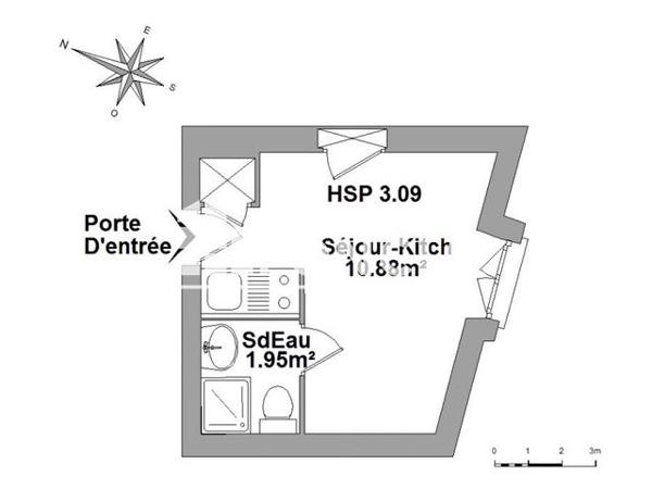 Location Studio 12.83 m² - 12 RUE PERTINAX Nice 06000