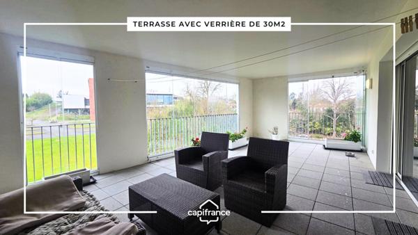 T3 avec terrasse couverte de 30 m², 2 parkings et box - Accès rapide hypercentre et Gare